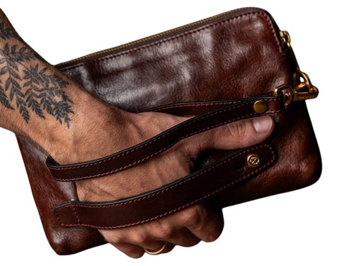 Pochette uomo vera pelle