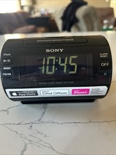 Sony AM/FM Orologio Radio Iphone Ipod Dock Sveglia ICF-C11iP - Testato - Lightning