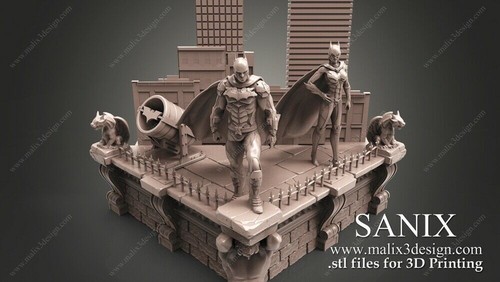 Diorama batman stampa 3d - diorama, in