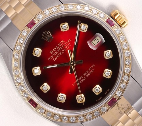 Rolex datejust bicolore rubino - rolex,