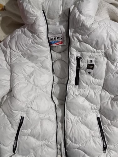 Blue usa white puffer - blue,