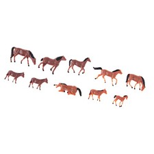 10 pezzi di plastica animali