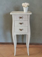 DELIZIOSO TAVOLINO DA CENTRO A TRE CASSETTI IN STILE SHABBY CHIC DECORATO A MANO