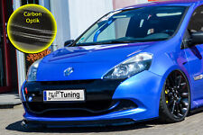 Spoiler anteriore spoiler spada in ABS per Renault Clio 3 RS fase 2 effetto carbonio