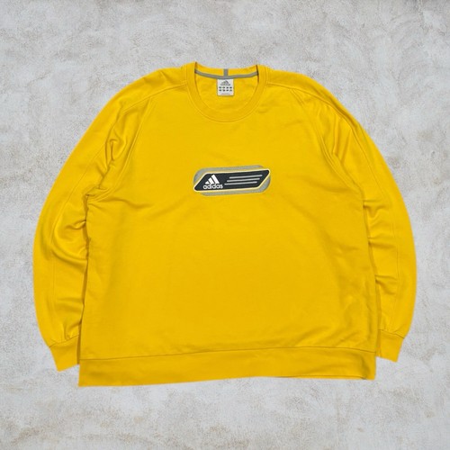 Felpa adidas big logo giallo - big,