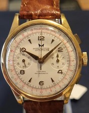 chronograph Swiss " Montagne " Gold 18 k Vintage Original Dial Landeron 248