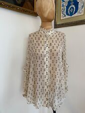 Massimo Dutti camicia top blusa viscosa e seta S/M