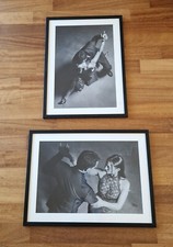 2 QUADRI - FOTO BALLERINI TANGO bianco nero con CORNICE NERA