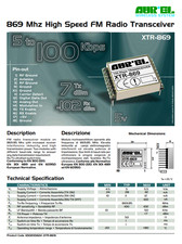 XTR-869 Ricetrasmettitore mod. XTR869 MHz Aurel High Speed FM Radio Transceiver