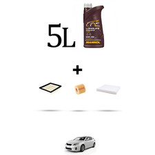 HOFFCAR Kit tagliando 3 FILTRI e 5L OLIO per Lexus CT 200h F-sport 100kw dal 201