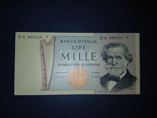 1000 lire verdi 1969 carta ocra