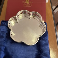 Porta Oggetti Bellissimo  Pesante Argento Nuovo