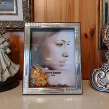 PIERRE CARDIN Cornice Portafoto in Argento con doppio vetro - x foto 15x20 NUOVA