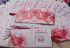 Biglietti - Inviti Compleanno 18-50-60 anni ROSE SHABBY VARI COLORI