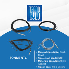 SONDA ELIWELL NTC PER TEMPERATURA CON FILI DA TERMOSTATO DIGITALE IN ACCIAIO