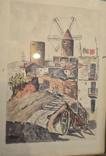 Quadro acquerello mulino - , a