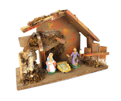 Capanna per presepe rustica - presepe, in