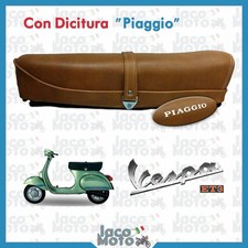 Sella VESPA 50 SPECIAL R L N / 125 ET3 Marrone con serratura e scritta PIAGGIO