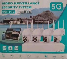 KIT videosorveglianza wireless 4g NVR 4CH Combo 4 telecamere HD WIFI PTZ 5MP ip6