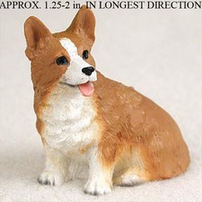 Figurina Mini Dipinta A Mano Welsh Corgi Pembroke