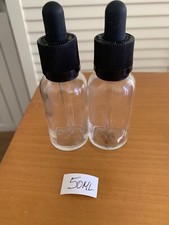 Bottigliette Contagocce Vetro 50ml Con Pipetta X Oli Essenziali,laboratorio Ect.