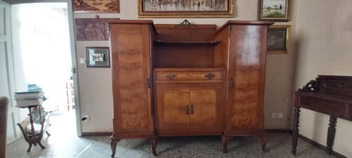 Credenza liberty intarsiata - liberty,
