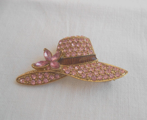 Spilla monet strass rosa - spilla,