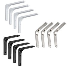 Staffe in acciaio resistente da parete per scaffalature e soluzioni arredo casa