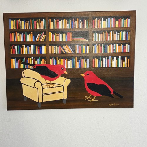 Quadro tela vintage - su, rosso
