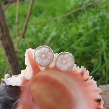 ORECCHINI CON CAMMEO SARDONICO,  ORECCHINI CON CAMMEO CON FIORE IN ARGENTO 925%