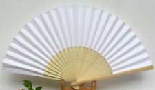 60 VENTAGLI VENTAGLIO MATRIMONIO BAMBU BAMBOO CARTA BIANCHI SPOSA WEDDING