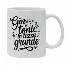 Gin Tonic in Tazza Grande 11oz – Divertente Tazza da Colazione o Caffè