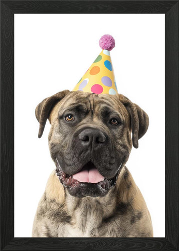 Bullmastiff cane con cappello