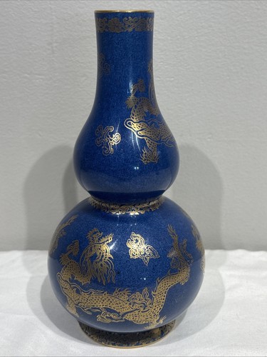 Vaso drago porcellana dorata