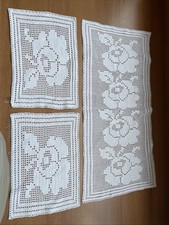 set centrini uncinetto fatti a