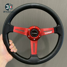 Volante Auto Universale 13" PU Sportivo Con Clacson TIYPEOR