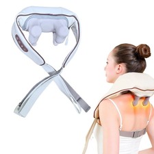 Massaggiatore Elettrico Shiatsu per Collo Schiena Spalle con Funzione Calore