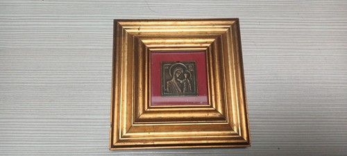 Icona viaggio bronzo madonna - icona,