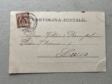 A) Cartolina Regno anullo ambulante Firenze Lucca Livorno 1903 
