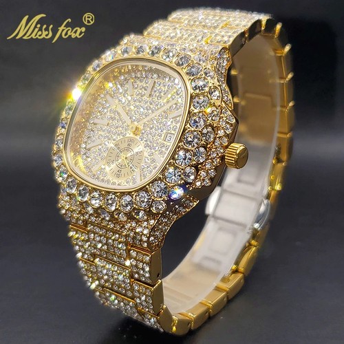 Orologio uomo hip hop lusso - uomo,