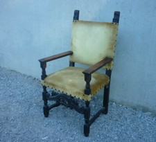 Poltrona singola st.Rocchetto in legno massello, fine '800!