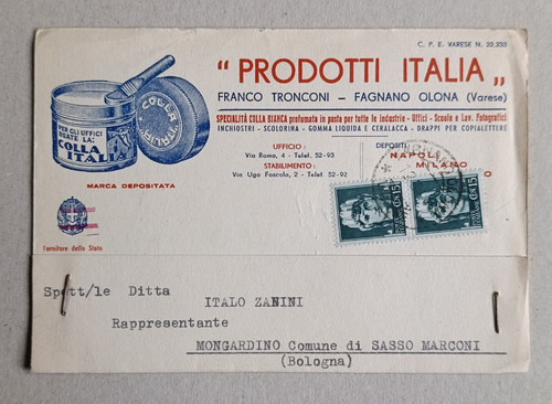 Cartolina pubblicitaria - pubblicitaria,
