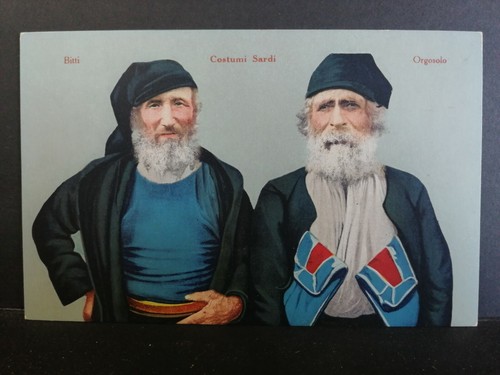 Cartolina costumi sardi - costumi, bitti