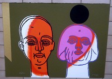 Concetto pozzati serigrafia - concetto,