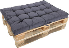 Ambientehome Cuscino per Pallet, 120 X 80 Cm, Grigio Chiaro