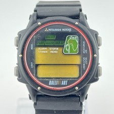 Orologio digitale Citizen Mitsubishi Ralliart D101-312562Y raro PER RICAMBI O RIPARAZIONE