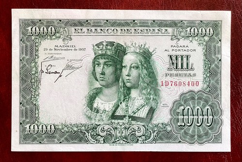 1000 pesetas 1957 reyes - *,