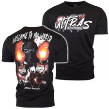 T-shirt uomo calcio football hooligans ultras nera fanatici casual logo