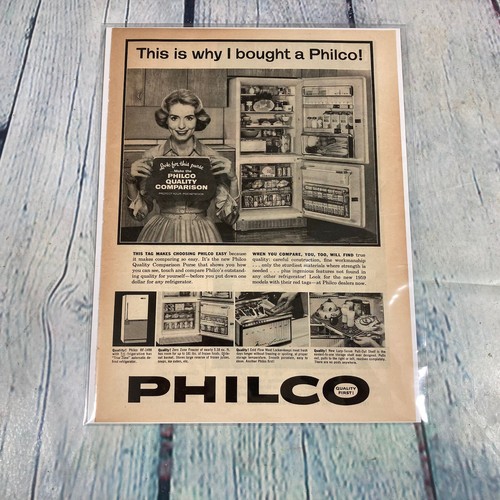 1959 philco frigorifero stampa - frigorifero,