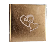 Album Fotografico Amore Copertina Oro 50 Fogli con Velina Formato 25x25 cm